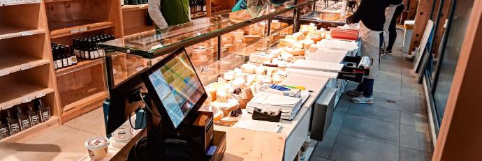 Installation caisse enregistreuse fromagerie & boucherie les Halles de Gilly