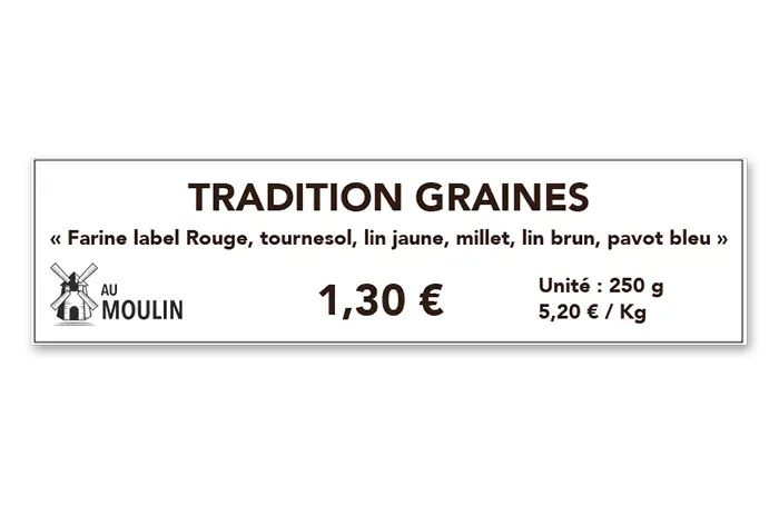 Etiquette boulangerie tradition graines Etiquette boulangerie tradition graines