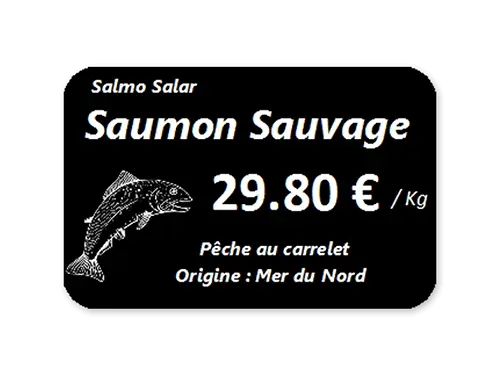 Etiquette produit poissonnerie Etiquette produit poissonnerie
