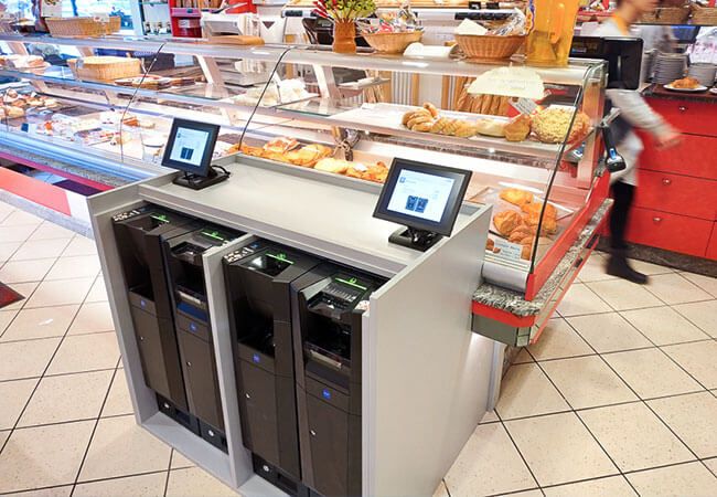 Installation monnayeur automatique boulangerie Maison Dosda