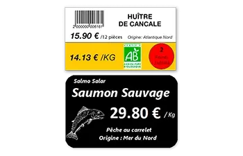 Création étiquettes poissonnerie Création étiquettes poissonnerie